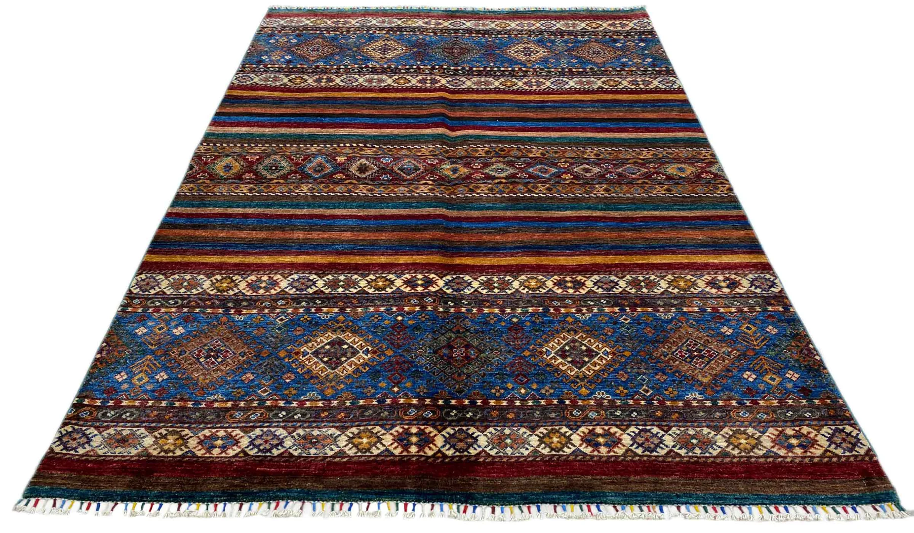 Ariana Ziegler Samarkand Teppich 250 x 170 cm - Hochwertige glänzende Schurwolle, ideal für stark frequentierte Räume, handgeknüpft, Perserteppich