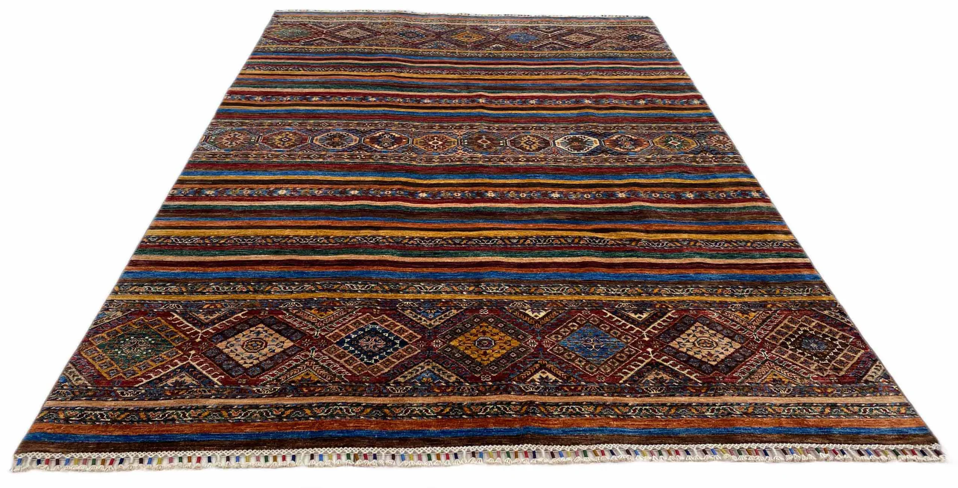 Ariana Ziegler Samarkand Teppich 270 x 185 cm – Weiche glänzende Schurwolle, ideal für stark frequentierte Räume – handgeknüpft, Perserteppich