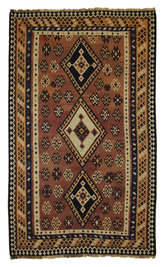 Kelim 273 x 167 cm – Handgewebter Teppich mit beidseitigem Muster, ideal als Wandbehang – handgewebt, Orientteppich