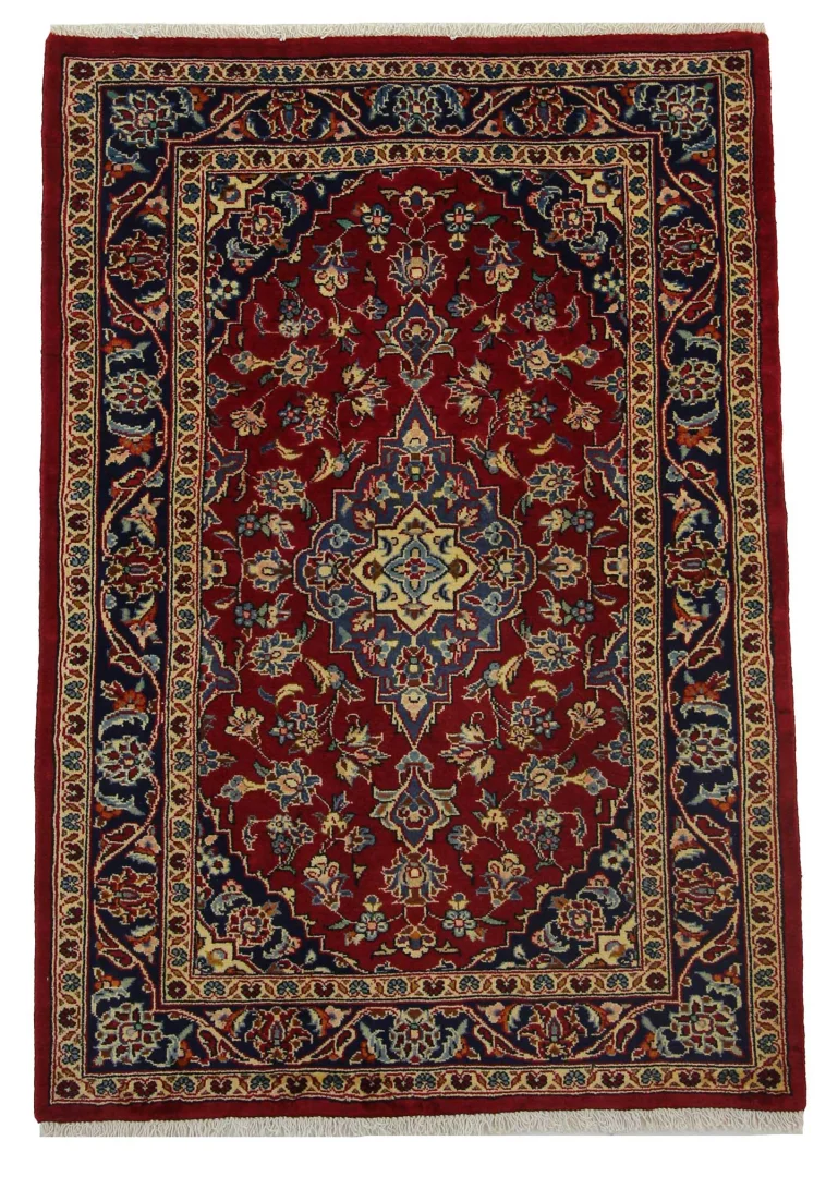 Keshan Perserteppich 150 x 105 cm – 150.000 - 300.000 Knoten/m², strapazierfähig, aus hochwertiger Schafwolle, handgeknüpft, Perserteppich