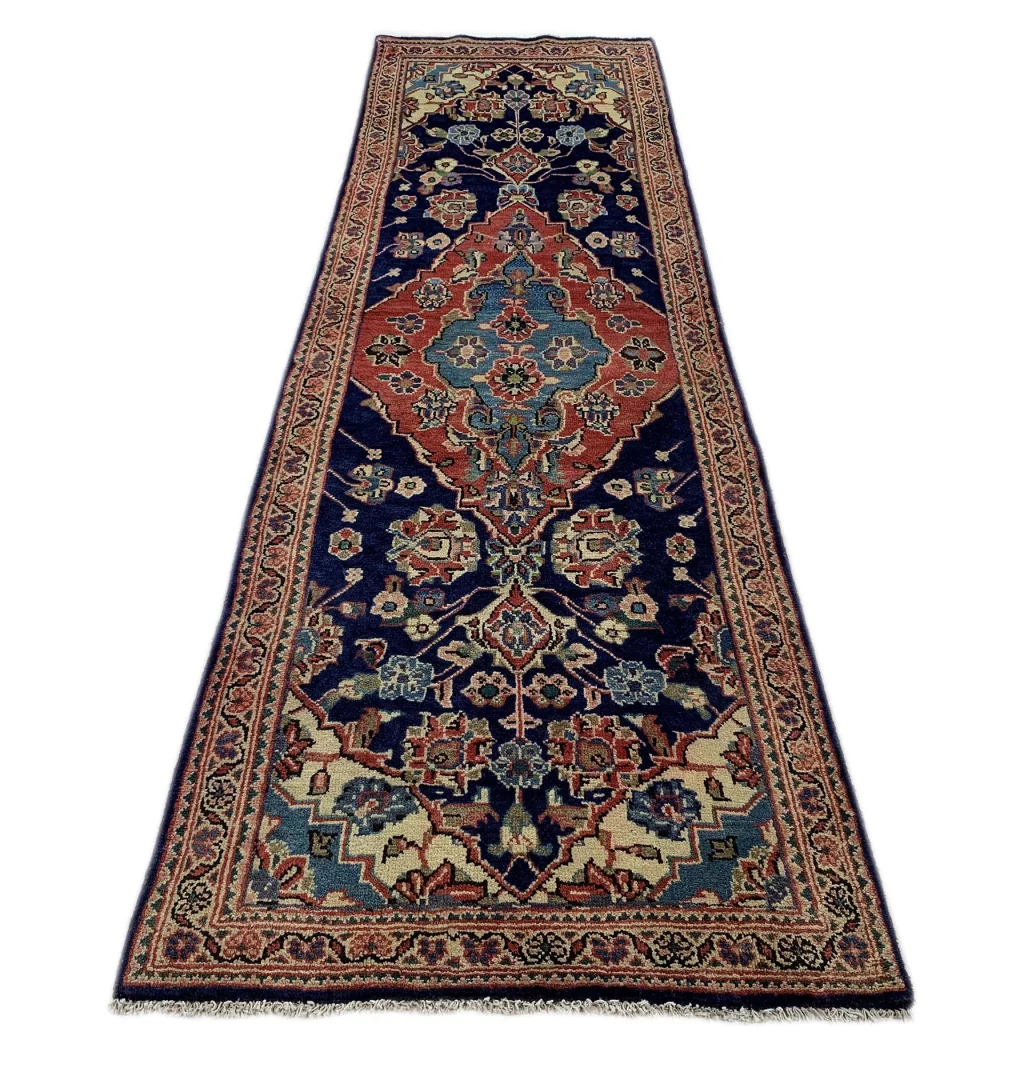 Hamadan Teppich 318 x 95 cm – ca. 100.000 - 350.000 Knoten/m², widerstandsfähiges Wollmaterial, vielfältige Muster – handgeknüpft, Perserteppich Läufer