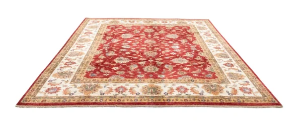 Ariana Ziegler Teppich 301 x 253 cm - glänzende Schurwolle, ideal für stark frequentierte Räume, handgeknüpft, Perserteppich