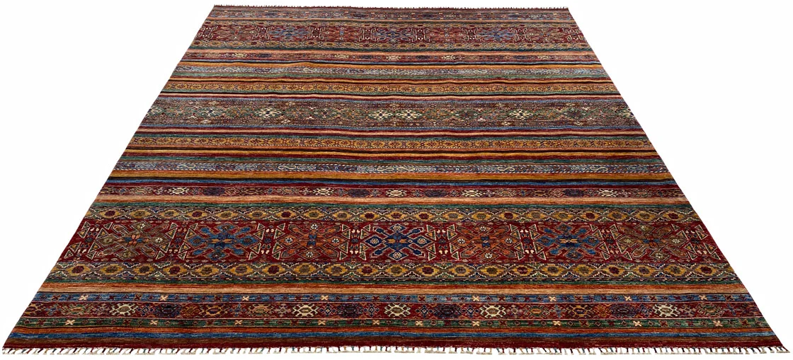 Ariana Ziegler Samarkand Teppich 304 x 246 cm – glänzende Schurwolle, ideal für stark frequentierte Räume, handgeknüpft, Perserteppich