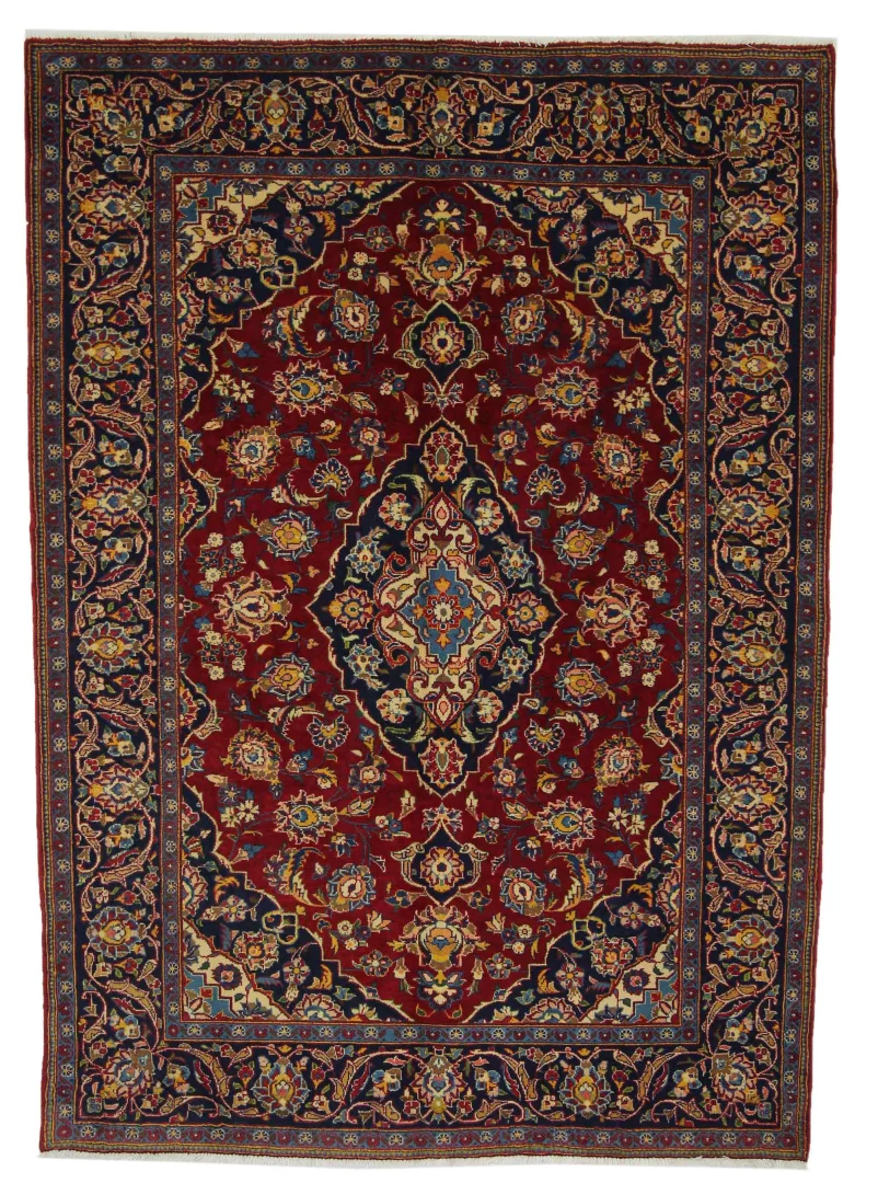 Keshan Perserteppich 200 x 142 cm - Knotendichte 150.000 - 300.000 Knoten/m², hochwertige Schafwolle, strapazierfähig, handgeknüpft