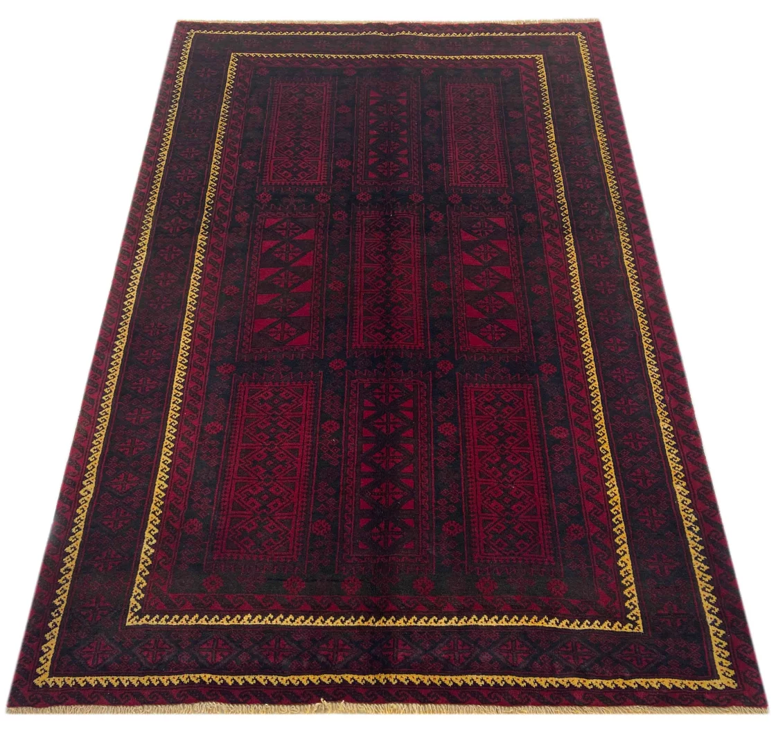 Belutsch Teppich 188 x 125 cm - Knotendichte 120.000 - 250.000 Knoten/m² - Traditionell handgeknüpft aus natürlicher Wolle - Perserteppich