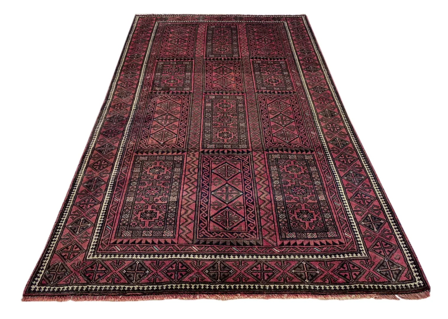 Belutsch Perserteppich 203 x 120 cm – Knotendichte 120.000 - 250.000 Knoten/m², traditionell handgeknüpft aus natürlicher Wolle