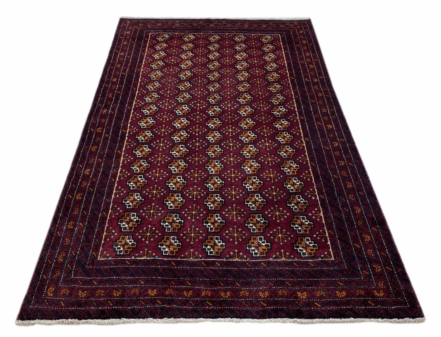 Belutsch Perserteppich 210 x 115 cm, Knotendichte 120.000 - 250.000 Knoten/m², handgeknüpft