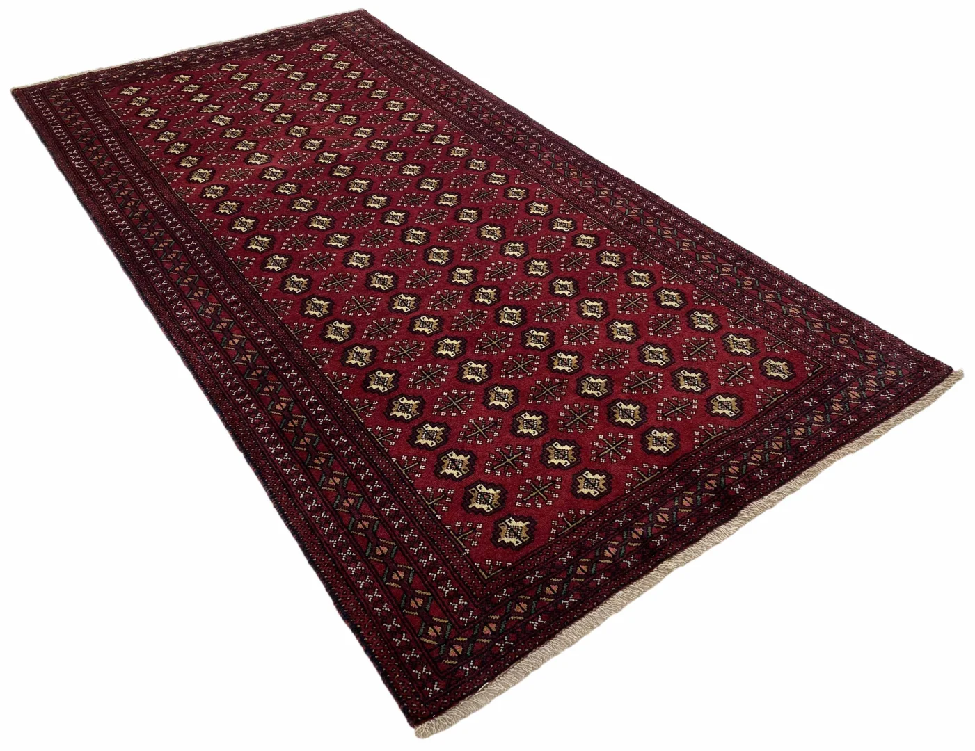 Belutsch Teppich 227 x 120 cm, Knotendichte: 120.000 - 250.000 Knoten/m², natürliche Wolle, handgeknüpft, Perserteppich