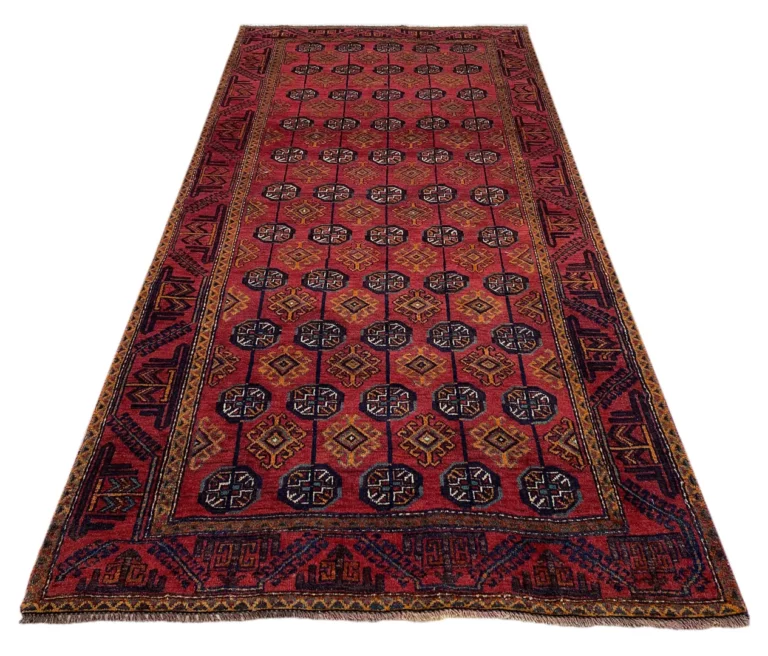 Belutsch Teppich 237 x 112 cm, Knotendichte 120.000 - 250.000, handgeknüpft, Perserteppich