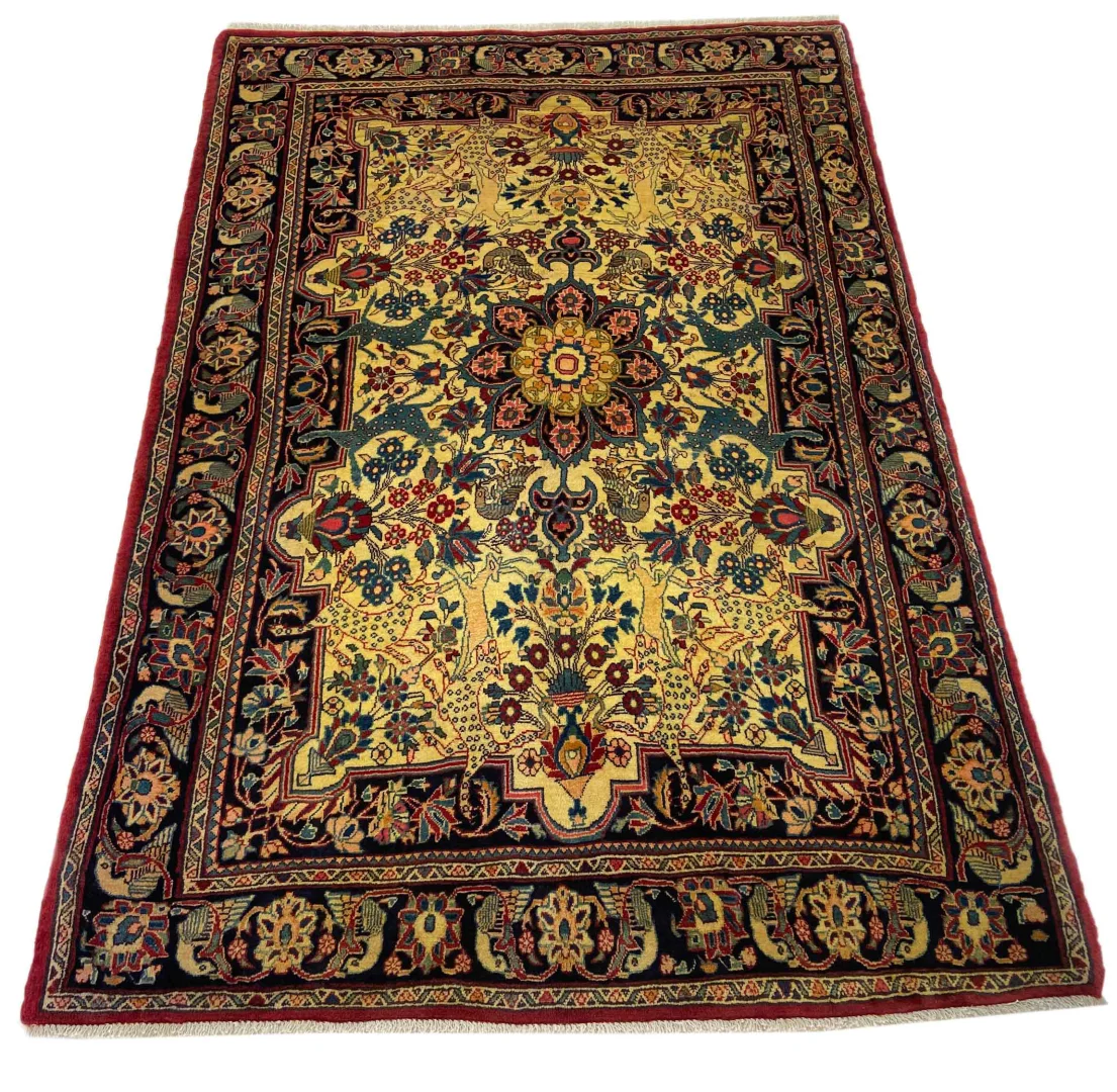 Bidjar Perserteppich 190 x 128 cm - 200.000 - 450.000 Knoten/m², strapazierfähig, robust, schmutzabweisend, handgeknüpft