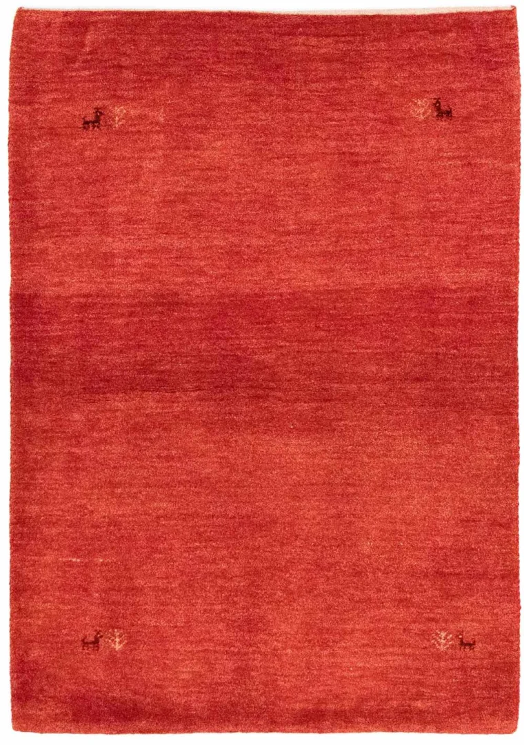 Gabbeh Teppich 143 x 100 cm - 50.000 - 150.000 Knoten/m², weicher Flor, abstraktes Design, ideal für Kinderzimmer, handgeknüpft, Perserteppich