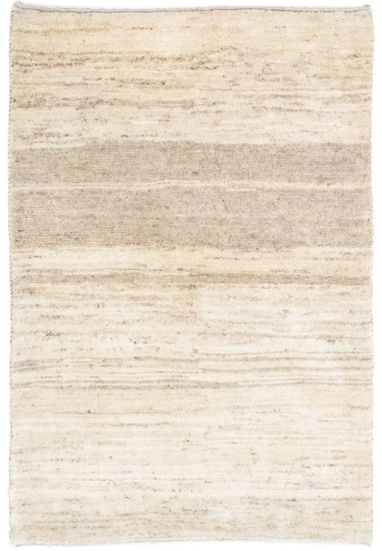 Gabbeh Teppich 145 x 95 cm - Hoher, weicher Flor und abstraktes Design - Handgeknüpft, Perserteppich