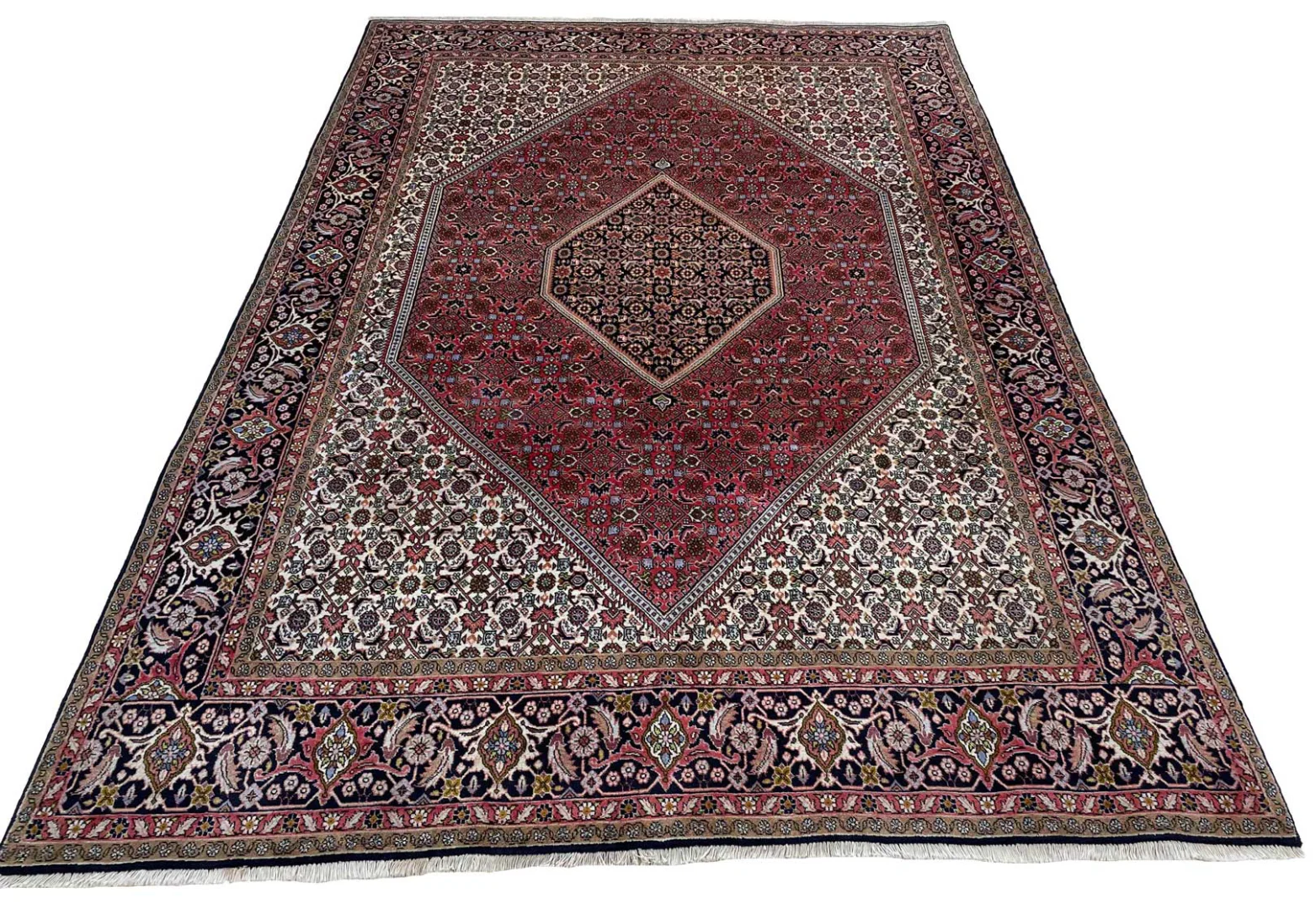 Bidjar Perserteppich 295 x 198 cm, Knotendichte: 200.000 - 450.000 Knoten/m², strapazierfähig, robust, schmutzabweisend, handgeknüpft