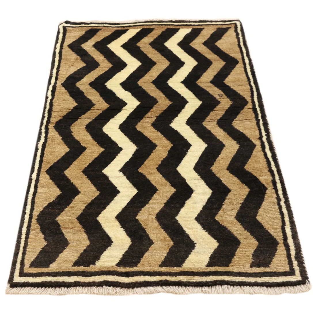 Gabbeh - Shuli 149 x 82 cm, Knotendichte 90.000-180.000/m², frei erfundene Muster, handgeknüpft, Perserteppich