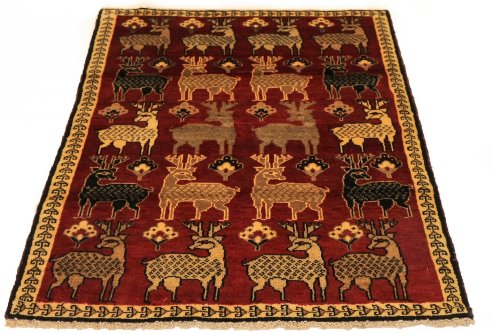Gabbeh - Shuli 160 x 99 cm, 90.000 - 180.000 Knoten/m², Fantasievolle Muster, Handgeknüpft, Perserteppich