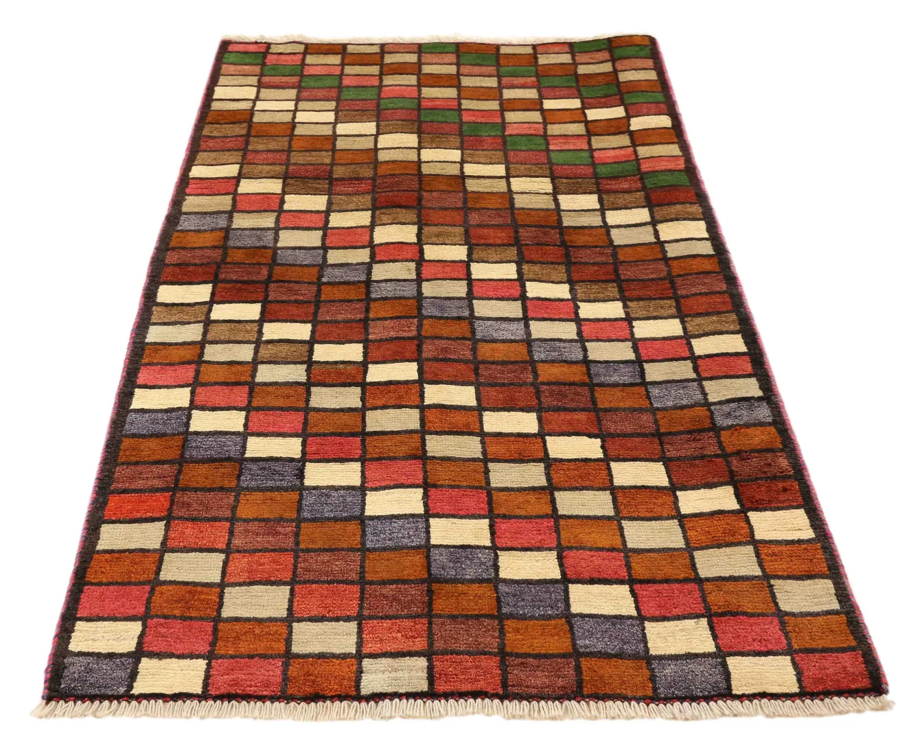 Gabbeh - Shuli 200 x 106 cm, 90.000 - 180.000 Knoten/m², Kunstwerk mit frei erfundenen Mustern, handgeknüpft, Perserteppich