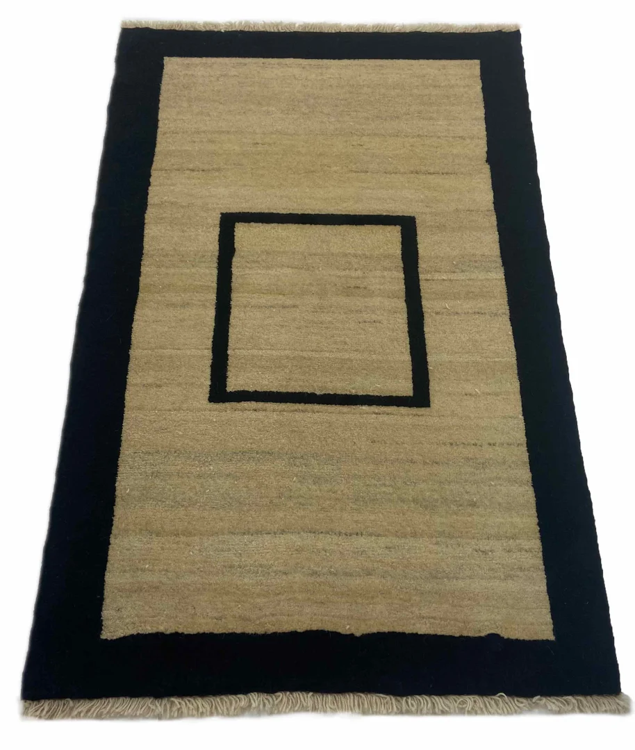 Gabbeh Teppich 130 x 80 cm – Hoher weicher Flor, abstraktes Design mit Tier- und Pflanzenmotiven, handgeknüpft, Perserteppich