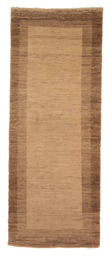 Gabbeh Teppich 203 x 79 cm - Abstract Design mit weichem Flor - Handgeknüpft - Perserteppich Läufer