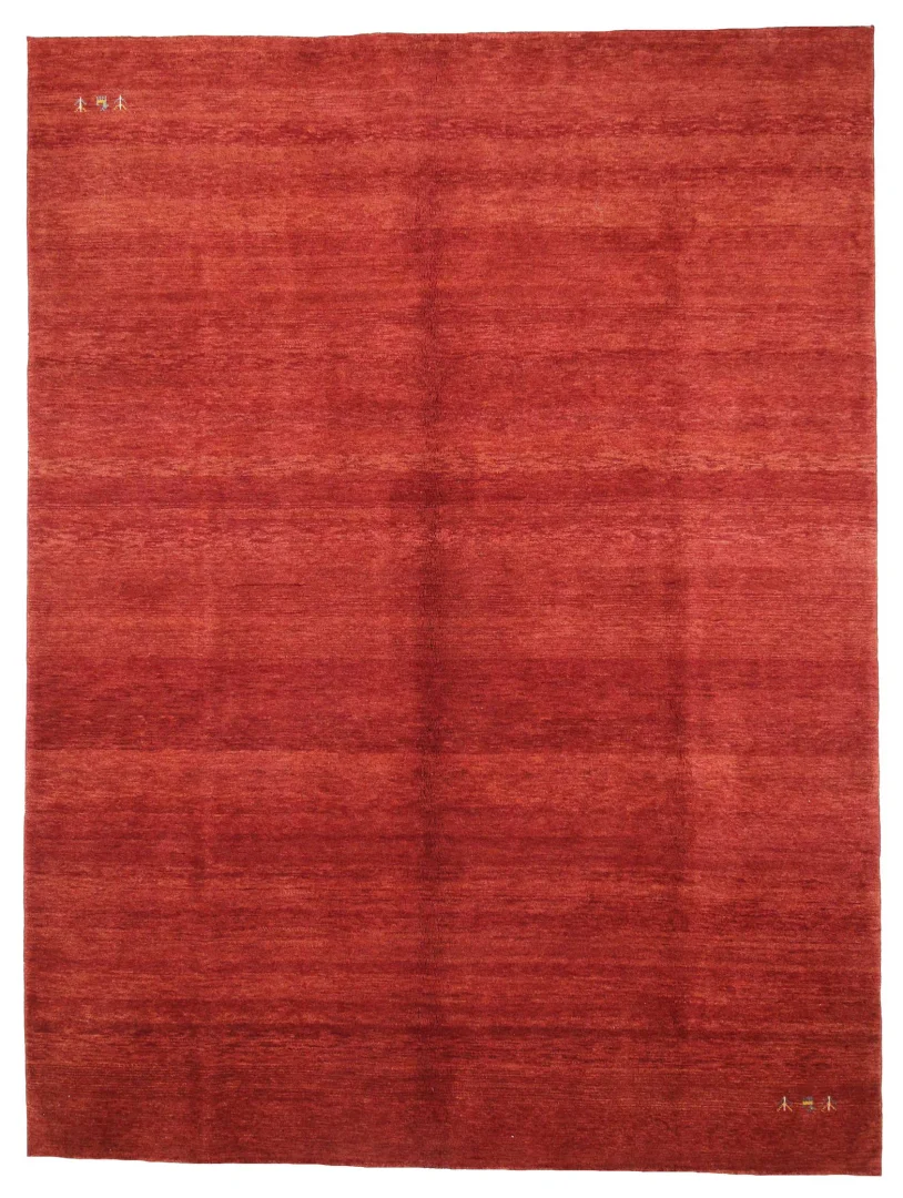 Gabbeh Teppich 347 x 260 cm - Knotendichte 50.000 - 180.000 Knoten/m², hoher weicher Flor, abstraktes Design, ideal für Kinderzimmer - handgeknüpft, Perserteppich