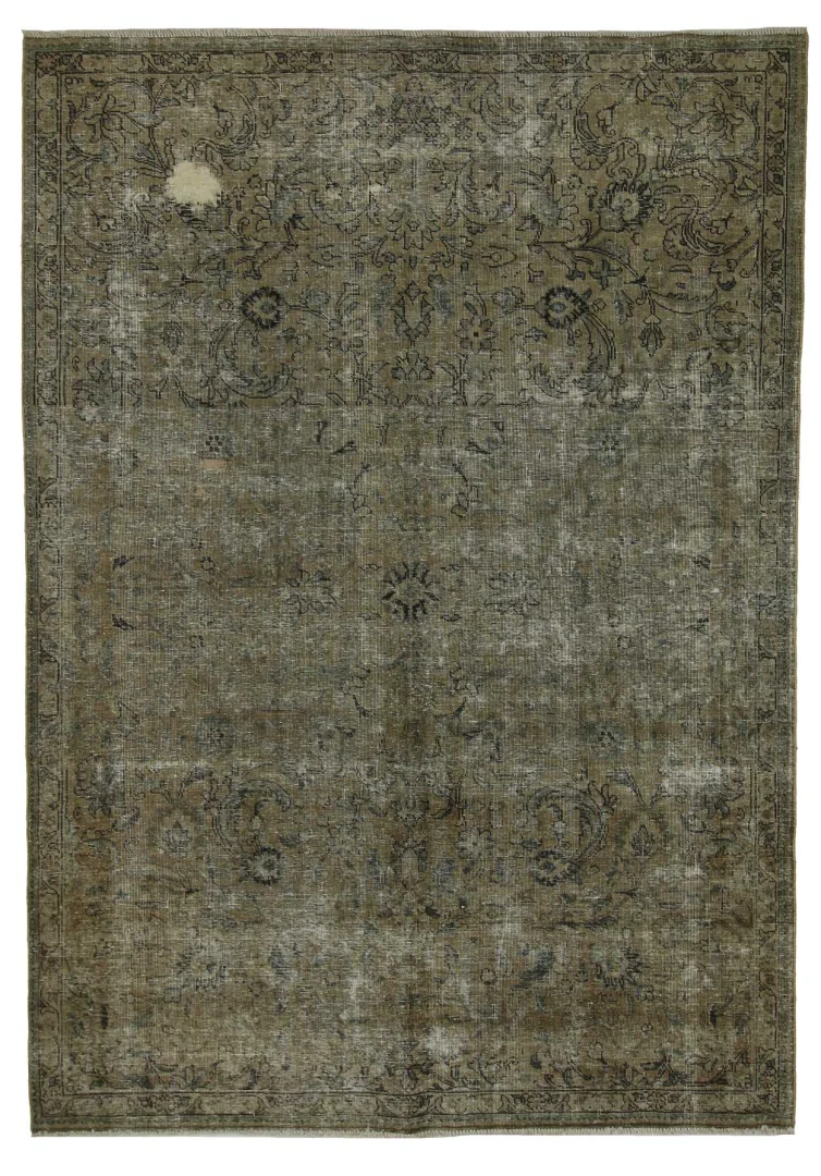 Vintage Perserteppich 266 x 187 cm - Handgeknüpft, Aufwendig Aufgearbeitet, Modernes Design - Handgeknüpft, Perserteppich