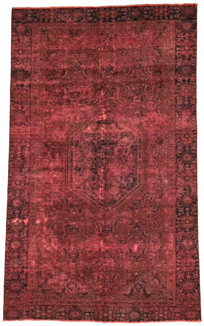 Vintage Perserteppich 277 x 169 cm - Handgeknüpft mit einzigartigem Design und modernen Farben - Handgeknüpft, Perserteppich