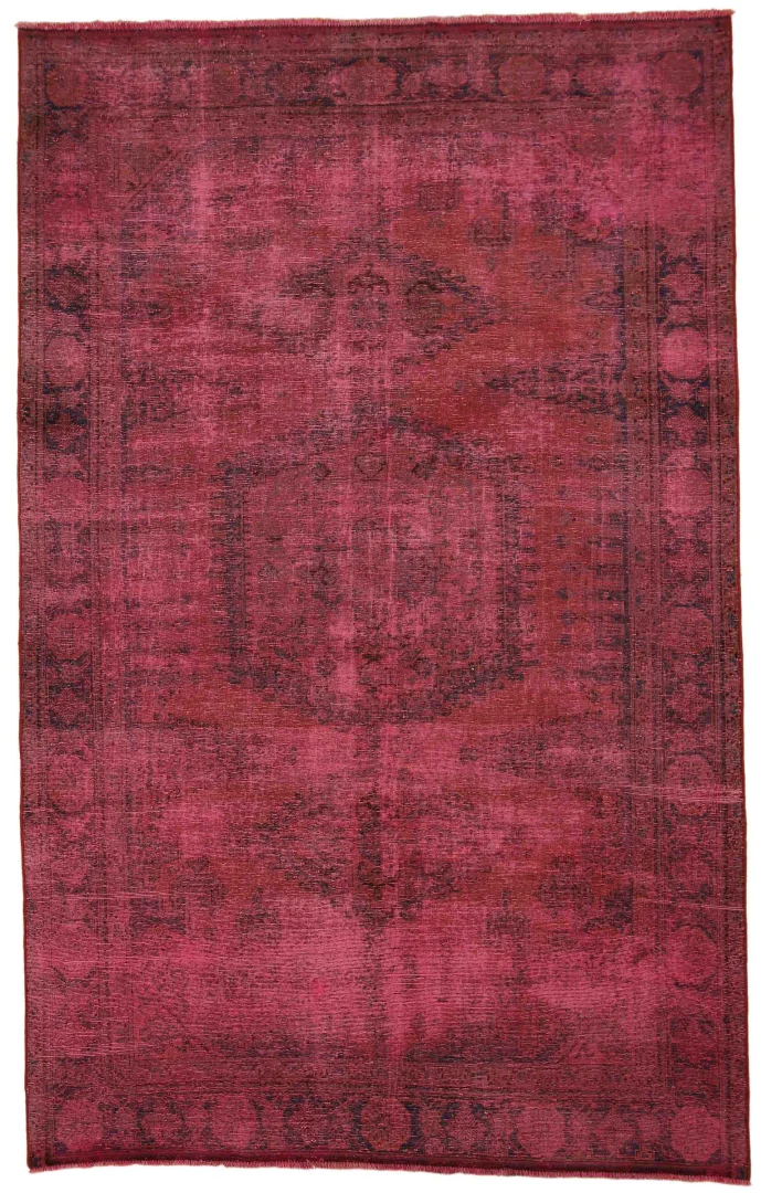 Vintage Perserteppich 280 x 177 cm - Handgeknüpft, Aufwendig Aufgearbeitet, Moderner Farbton, Einzigartiges Design, Handgeknüpft, Perserteppich