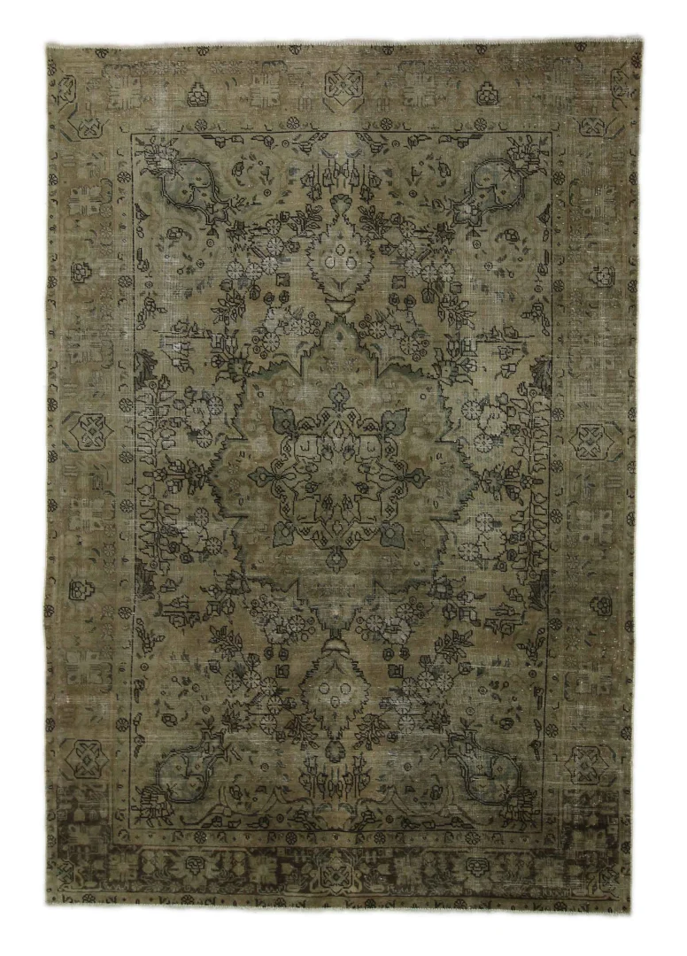 Vintage Perserteppich 283 x 193 cm – Handgeknüpft, Aufwendig Aufgearbeitet, Moderner Touch!