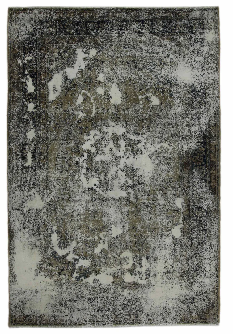 Vintage Perserteppich 288 x 195 cm – Handgeknüpft, Aufwendig Aufgearbeitet mit Modernem Touch