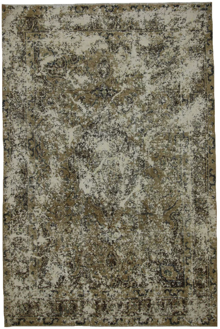 Vintage Perserteppich 290 x 192 cm – Aufwendig handgearbeitet mit einzigartigem Design, handgeknüpft und farblich veredelt