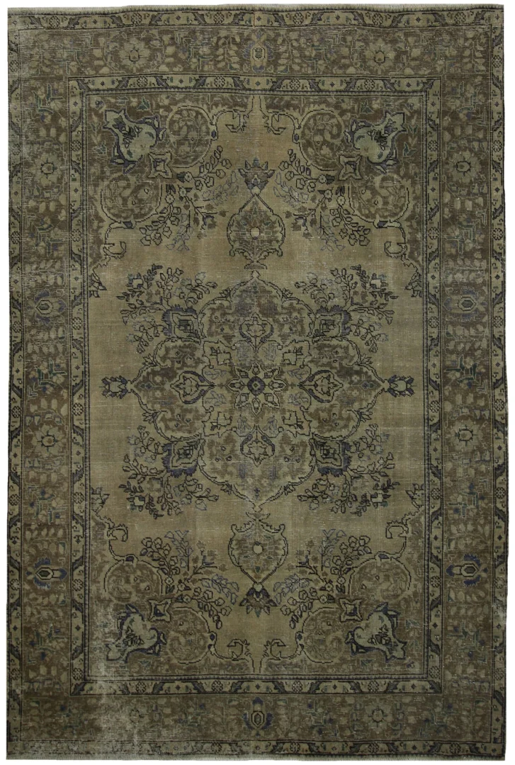 Vintage Perserteppich 290 x 194 cm – Handgeknüpft, Aufwendig Färbung, Modernes Design, Klassisches Orientteppich-Design, Handgeknüpft, Perserteppich