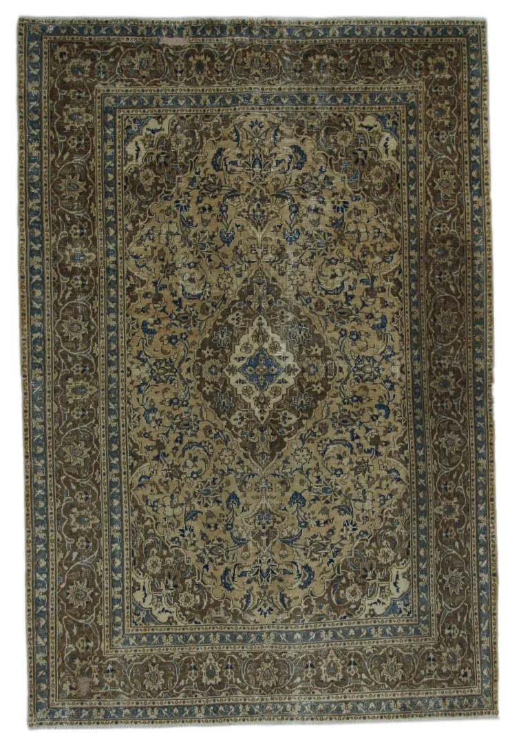 Vintage Perserteppich 290 x 196 cm - Handgeknüpft, Einzigartiges Design, Modernes Flair - handgeknüpft, Perserteppich