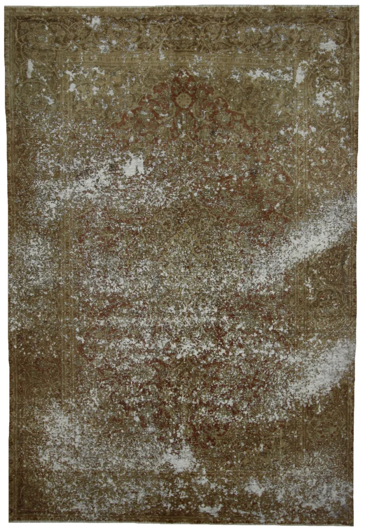 Vintage Perserteppich 294 x 200 cm – Handgeknüpft, Einzigartiges Design durch gefärbten Flor, Modernes Orientteppich-Feeling