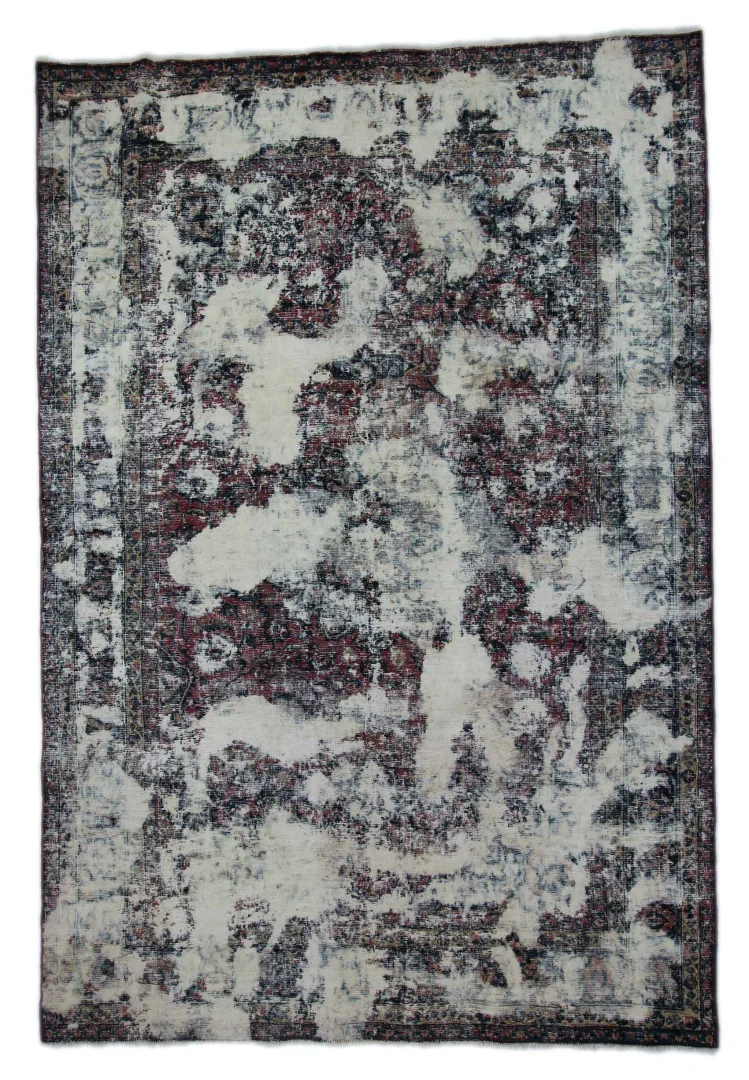 Vintage Perserteppich 300 x 204 cm - Handgeknüpft, Neuinterpretiertes Design mit Original-Ornamenten
