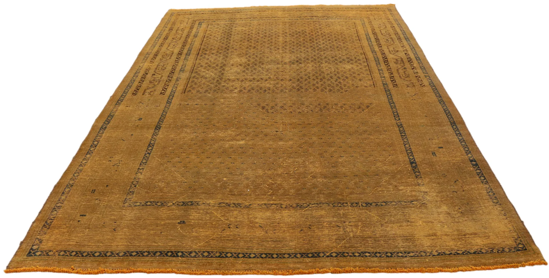 Vintage Perserteppich 326 x 213 cm – Handgeknüpft, Aufwendig Aufgearbeitet, Einzigartiges Design – handgeknüpft, Perserteppich