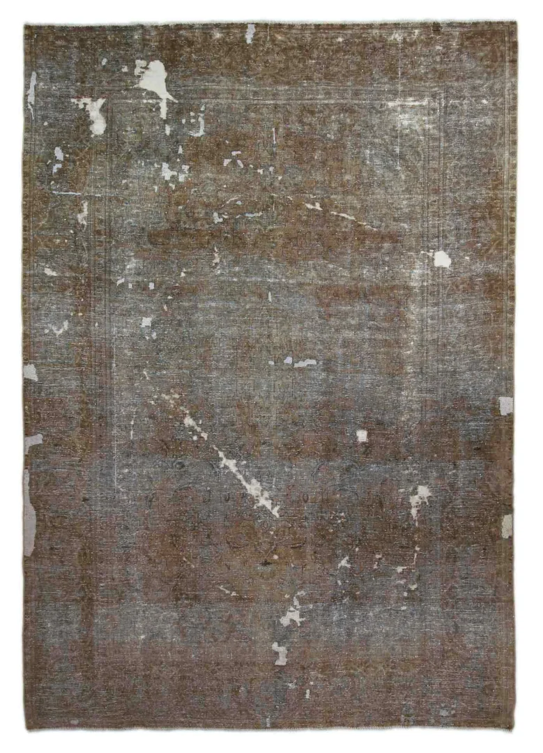 Vintage Perserteppich 337 x 235 cm - Aufwendig handgearbeitet, modernes Design, handgeknüpft