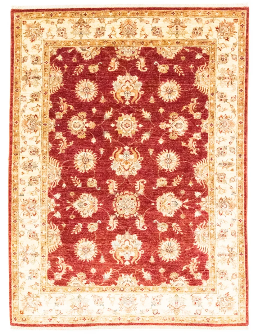 Ziegler Perserteppich 207 x 154 cm - ca. 200.000 Knoten/m², ausgeblichene Farben durch Steinwäsche, handgeknüpft
