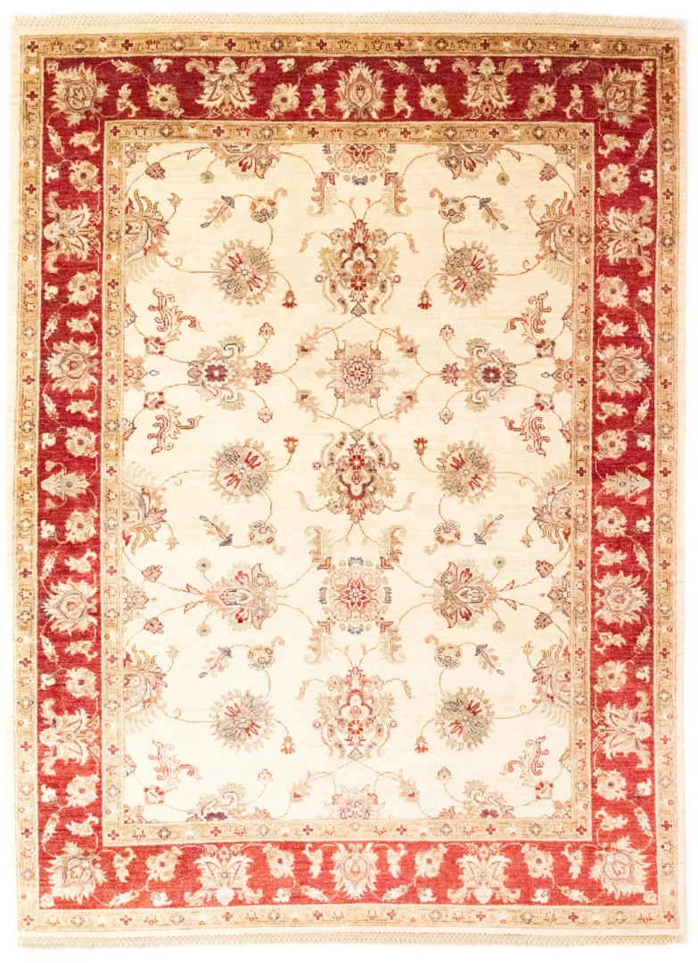 Ziegler Perserteppich 215 x 160 cm – 200.000 Knoten/m², mit ausgeblichenem Effekt, handgeknüpft