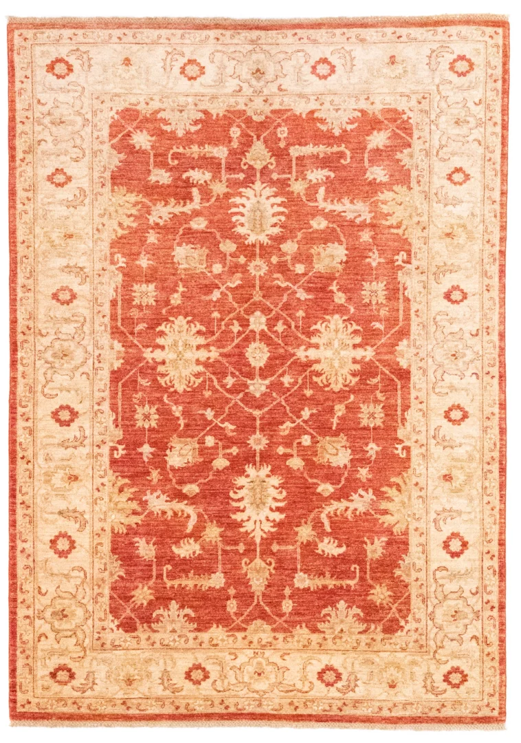 Ziegler Perserteppich 230 x 174 cm - 200.000 Knoten/m² - Ausgebleichte Farben durch Steinwäsche - handgeknüpft