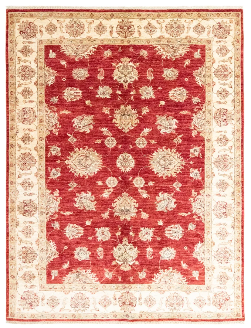 Ziegler Perserteppich 234 x 179 cm, ca. 200.000 Knoten/m², Steinwäsche, handgeknüpft