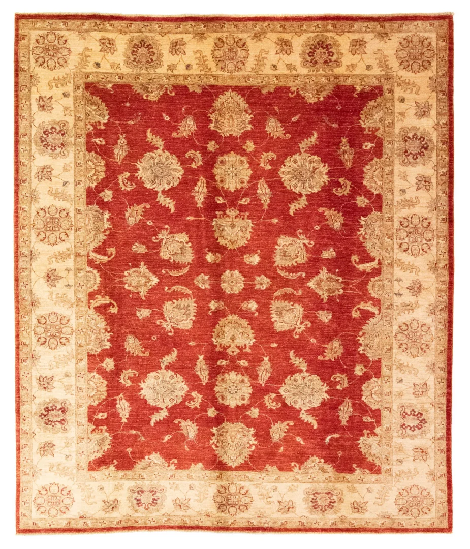 Ziegler Perserteppich 237 x 203 cm - 200.000 Knoten/m² - ausgeblichene Farben durch Steinwäsche - handgeknüpft