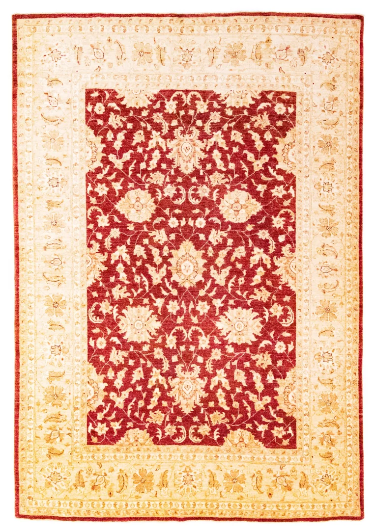 Ziegler Perserteppich 284 x 200 cm - ca. 200.000 Knoten/m² - Steinwäsche für ausgeblichene Farben - handgeknüpft