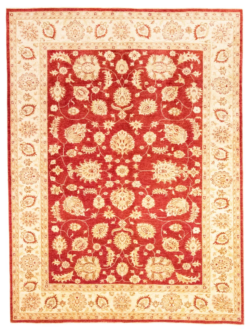 Ziegler Perserteppich 282 x 212 cm - ca. 200.000 Knoten/m², ausgeblichene Farben durch Steinwäsche, handgeknüpft
