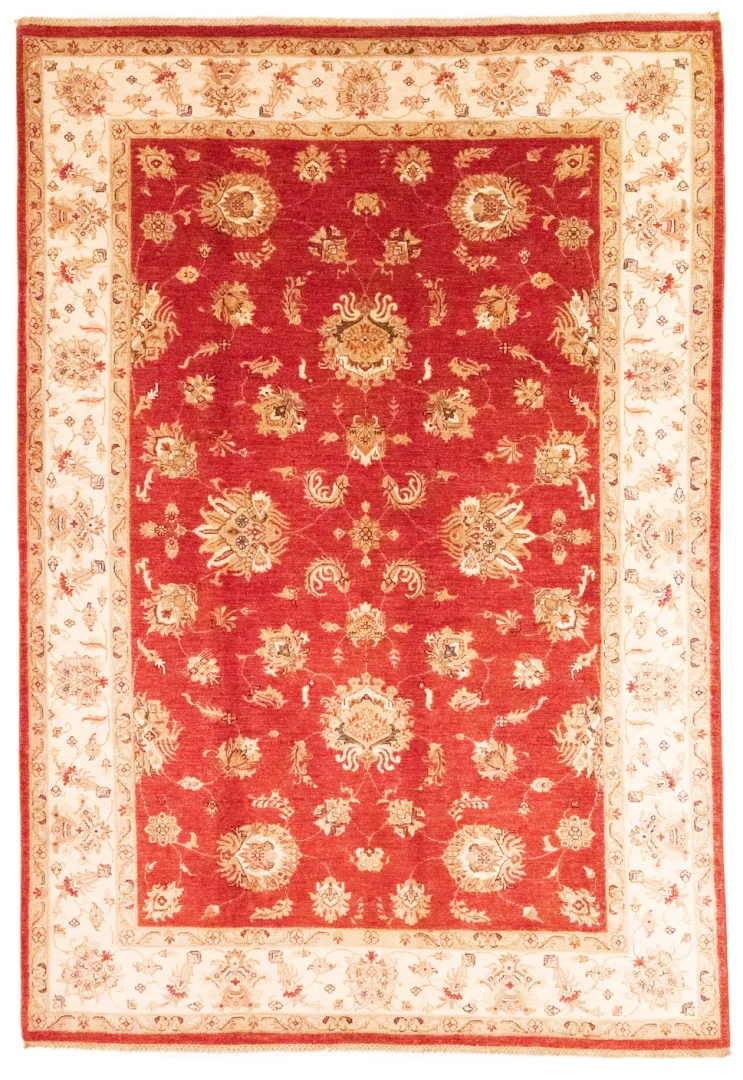 Ziegler Farahan Perserteppich 296 x 206 cm – ca. 200.000 Knoten/m², Steinwäsche-Effekt, handgeknüpft