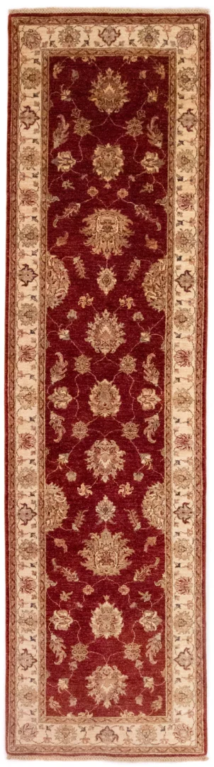 Ziegler Perserteppich 297 x 82 cm – 200.000 Knoten/m², Steinwäsche, handgeknüpft Läufer