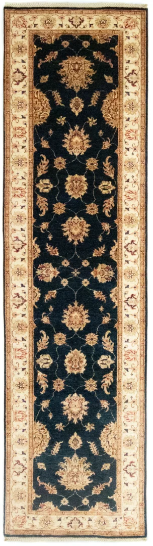 Ziegler Perserteppich 298 x 81 cm – 200.000 Knoten/m², mit ausgebleichtem Effekt, handgeknüpft Läufer