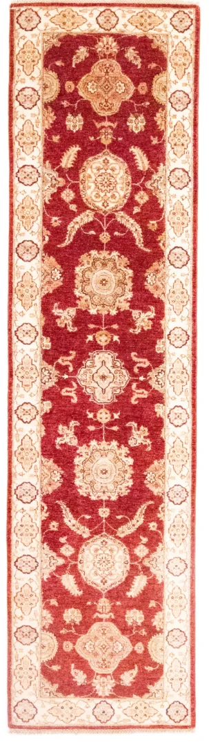 Ziegler Teppich 299 x 80 cm, ca. 200.000 Knoten/m², Steinwäsche Effekt – handgeknüpft, Perserteppich Läufer