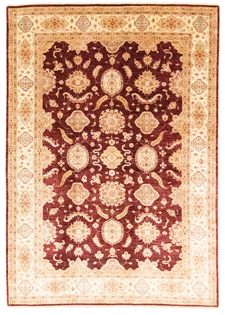 Ziegler Perserteppich 302 x 209 cm, ca. 200.000 Knoten/m², Steinwäsche, handgeknüpft
