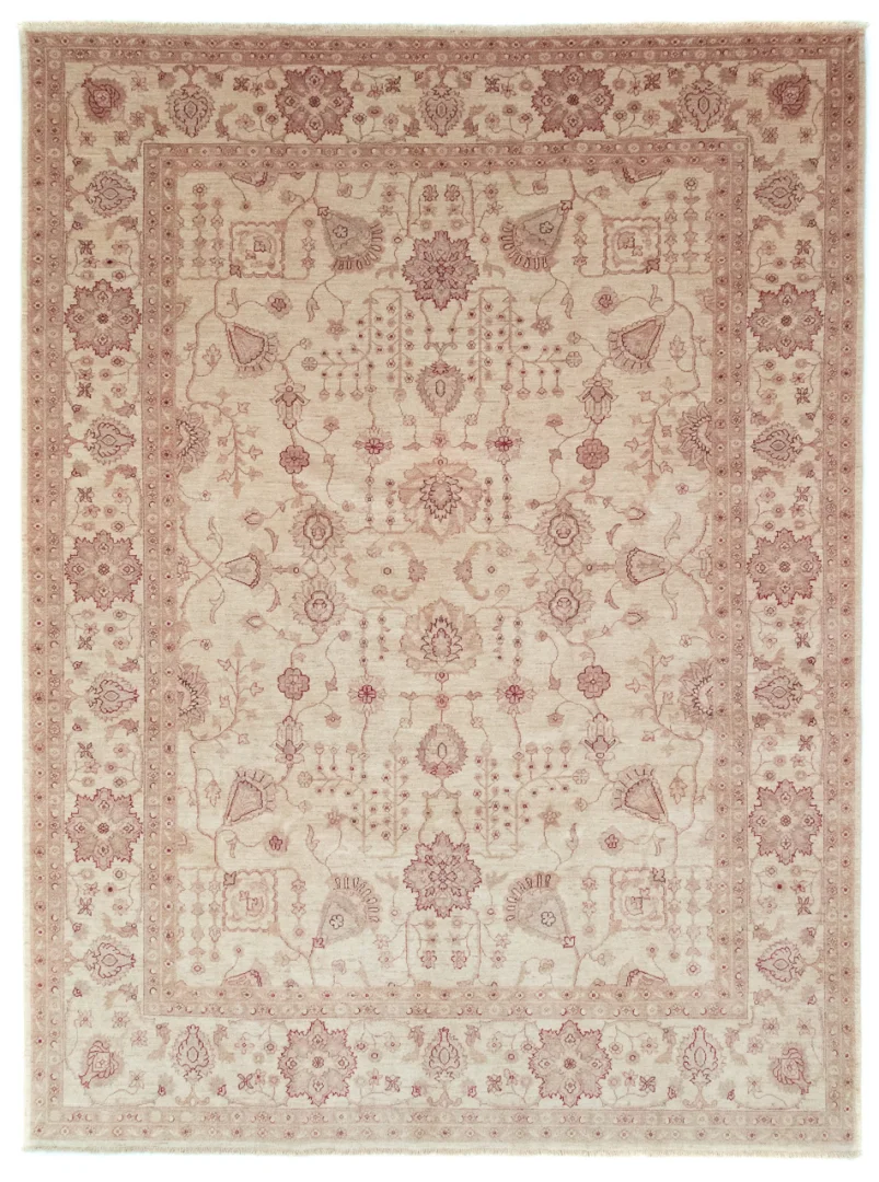 Ziegler Perserteppich 406 x 288 cm – 200.000 Knoten/m² – Steinwäsche – handgeknüpft