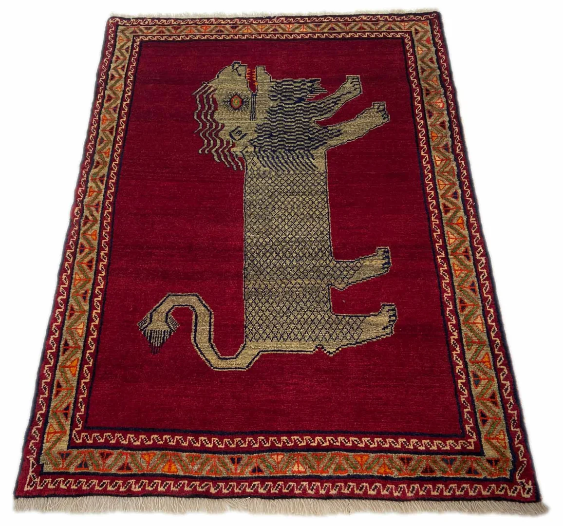 Gabbeh - Shuli 150 x 108 cm, 90.000 - 180.000 Knoten/m², ausgefallene Muster auf glanzvoller Schurwolle, handgeknüpft, Perserteppich
