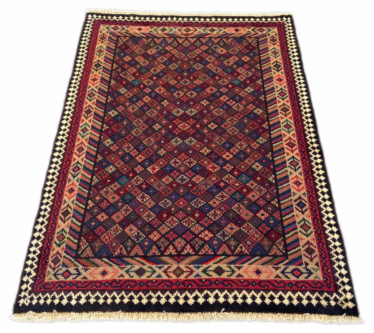 Gabbeh 153 x 110 cm - Gabbeh - Shuli mit ausgefallenen Mustern, Knotendichte 90.000 - 180.000/m², handgeknüpft, Perserteppich